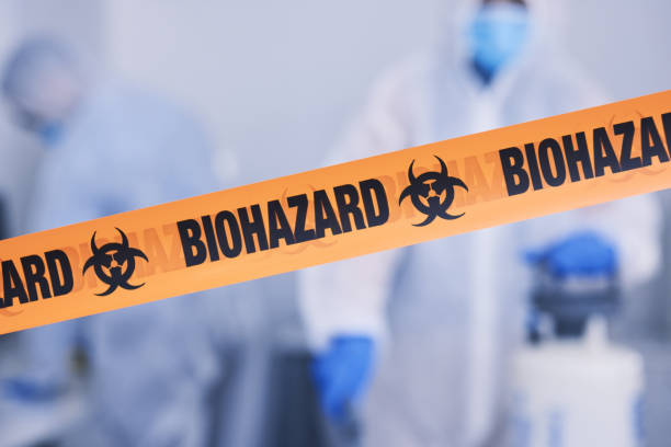 Professional Biohazard Cleanup technician working in Clifton, TX